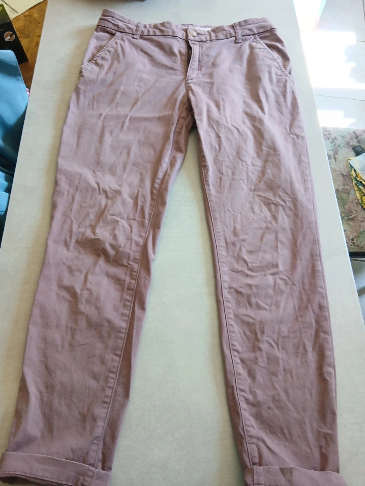 Pantalon Chino Slim Cotton On – Vieux Rose – Taille 38